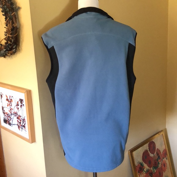 WEST MARINE Large PolarFleece ColorBlock Blue Full-Zip Cozy Fall Hike Camp NEW - Picture 5 of 12